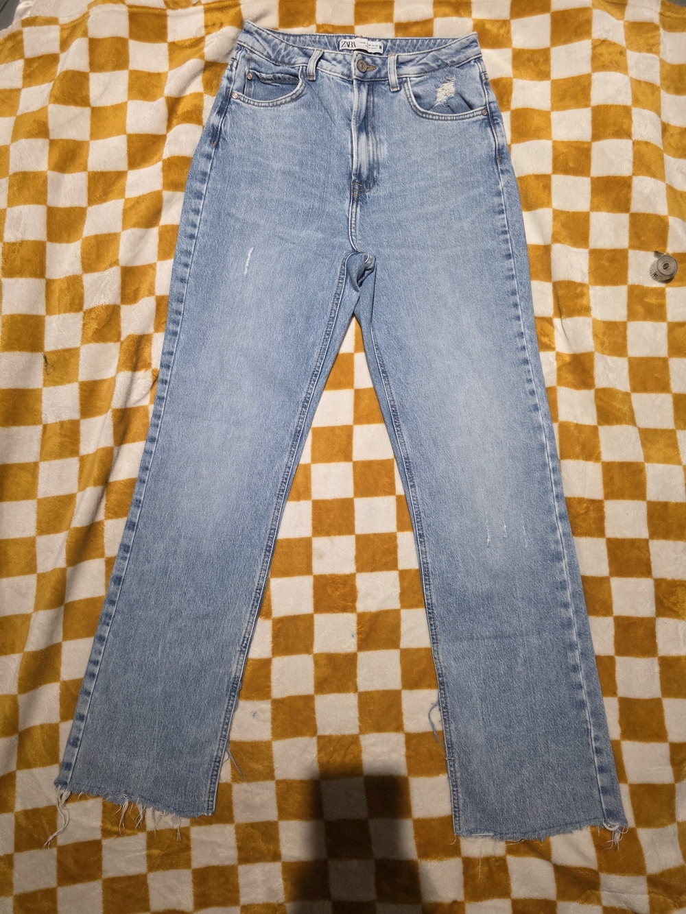 Zara Light Wash Straight Leg Jeans